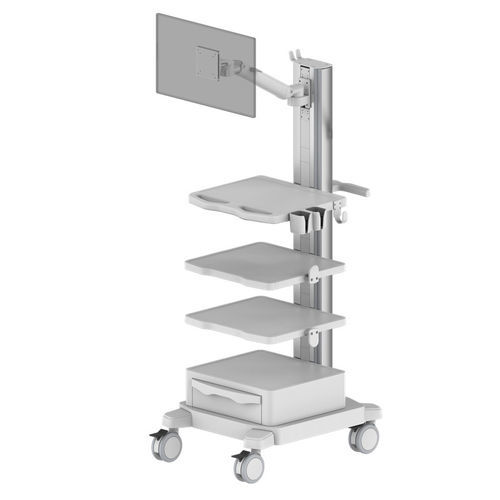 Computerwagen für Panel PC - KRT-P-3318 - Coriton Instrument Co., Ltd. - Point-of-Care / gesichert / modular