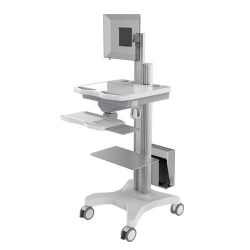 Computerwagen mit Schublade - KRT-P-2807 - Coriton Instrument Co., Ltd. - höhenverstellbarer / gesichert / modular