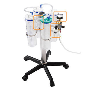 Pneumatische chirurgische Absaugpumpe - 1199010 - Lily Medical Corporation - auf Rollen