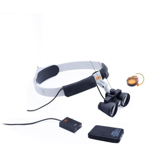 Lupenbrille - FD-503G-9 - Nanjing Keweisi Medical Lighting - Kopfband / mit Stirnleuchte