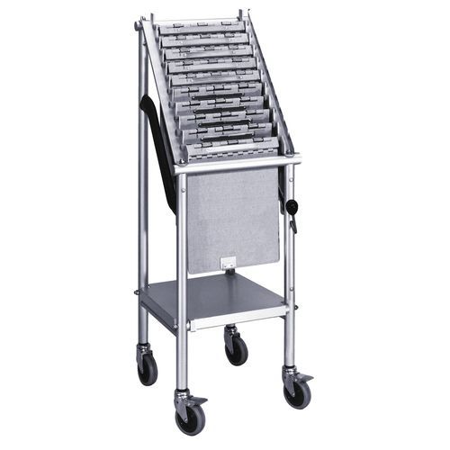 Medizinischer Wagen - 263810 - Omnimed - für Patientenakten / für Transport / anodisiertes Aluminium