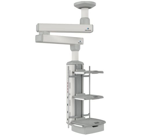 Deckenmontierter Verteilerarm - MG-PENx-D-A - Megasan Medical Gas Systems - für Intensivpflege / Anästhesie / mit Gelenk