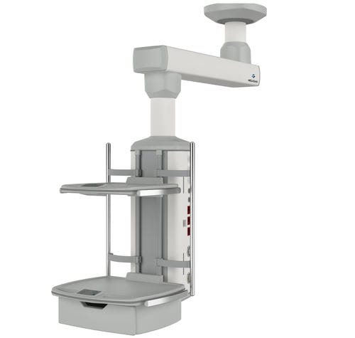 Deckenmontierter Verteilerarm - MG-PENx-y-z - Megasan Medical Gas Systems - für Intensivpflege / mit Einfacharm / mit Gondel