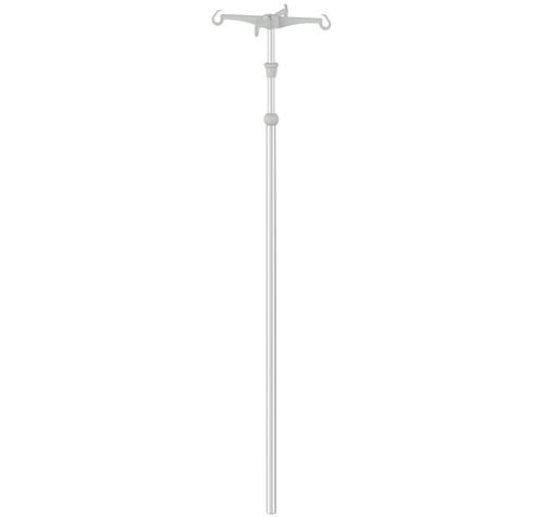Schienenmontiertes Infusionsstativ - MG-SAR - Megasan Medical Gas Systems - 4 Haken / unmagnetisch / Edelstahl