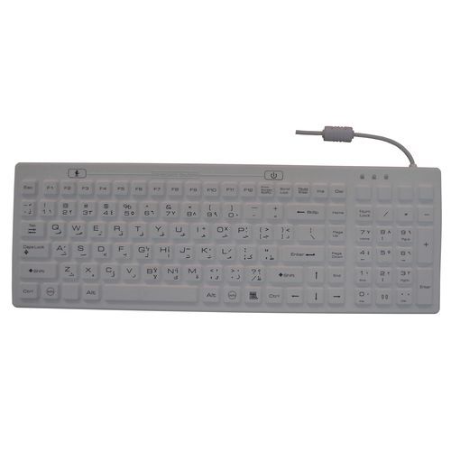 Medizinische Tastatur / mit Ziffernblock - P-M06KB - Shenzhen PAC Tec - Silikongummi / Silikon / antibakteriell