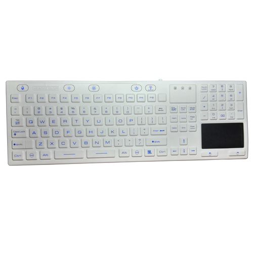 Medizinische Tastatur / Touchpad - P-M09TP-BL - PAC Technology - Silikongummi / antibakteriell / Hygiene