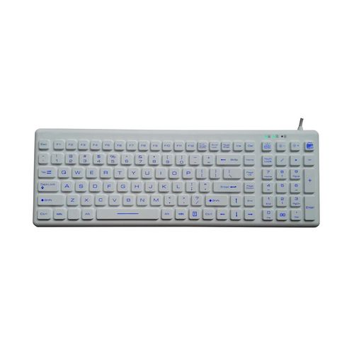 Medizinische Tastatur / mit Ziffernblock - P-M60-BL-MG - PAC Technology - Silikon / Silikongummi / USB