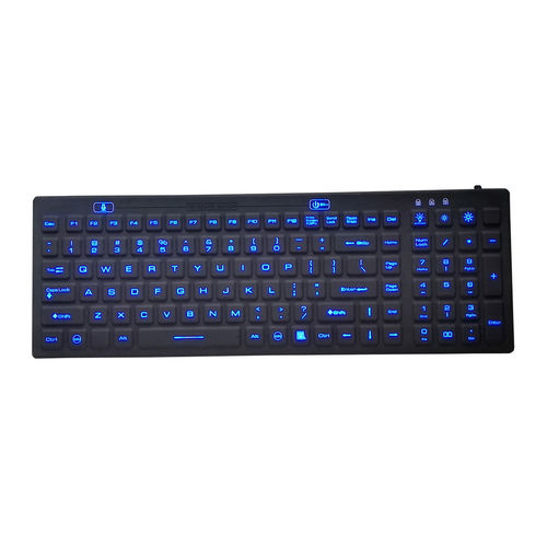 Medizinische Tastatur / Silikongummi - P-M06-BL - PAC Technology - antimikrobiell / hermetisch / Hygiene
