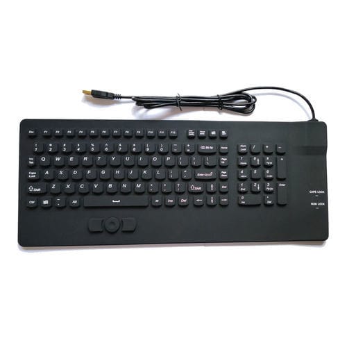 Medizinische Tastatur / Silikon - P-M08-MS - PAC Technology - Silikongummi / USB / wasserdicht