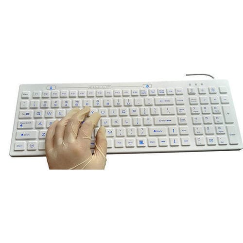 Tastatur mit Ziffernblock - P-M06-BL-V03 - PAC Technology - mit internationalem Tastaturlayout / Silikon / waschbar