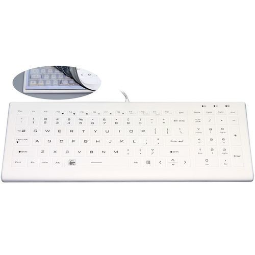 Silikongummi-Tastatur - P-K66BL - PAC Technology - wasserdicht / waschbar / desinfizierbar