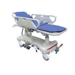 Transport-Fahrtrage - TK-T205A - TENKO MEDICAL SYSTEM CORP - elektrisch / zweiteilig