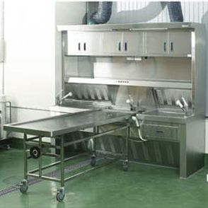Tisch für Autopsie - TK-AT2000 - TENKO MEDICAL SYSTEM CORP - rechteckig / auf Rollen / Edelstahl