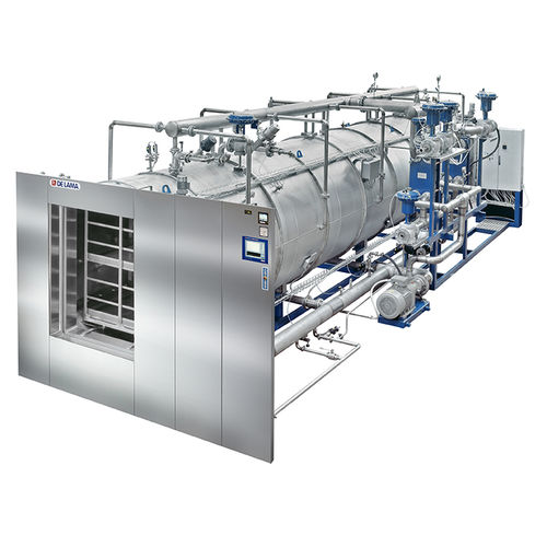Sterilisator für die Pharmaindustrie - DLOS series - De Lama - Heißwasser / für Hochdruck-Heißwasser / bodenstehend
