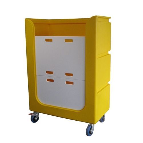 Medizinischer Wagen - TLET1 - Rotoplas - für Transport / mit 3 Regalbrettern