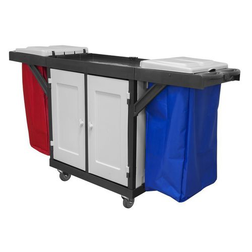 Medizinisch Sackhalterwagen - AURA - Egerton - Transport / Wäscherei / mit Regal