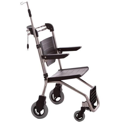 Patienten-Transportstuhl / für den Innenraum - QUATTRO - Egerton - für Außenbereich / auf Rollen / mit Fußstütze