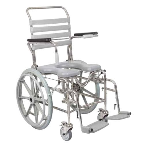 Duschstuhl - JH4041A - Juvo Solutions - mit Armlehnen / auf Rollen / mit Fußstütze