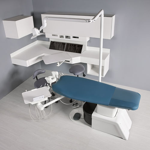 Autonome Dentaleinheit - MC - MEUNIER CARUS MEDICAL - mit flexiblem Kopfstück / mit Instrumententräger / mit LED-Licht