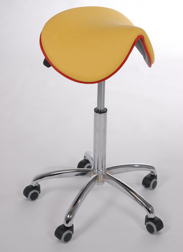 Dentalhocker - PONEY - MEUNIER CARUS MEDICAL - höhenverstellbar / auf Rollen / sattelförmig