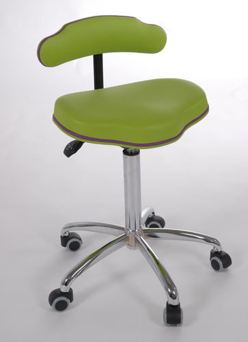 Dentalhocker - AMAZONE  - MEUNIER CARUS MEDICAL - höhenverstellbar / auf Rollen / mit Rückenlehne