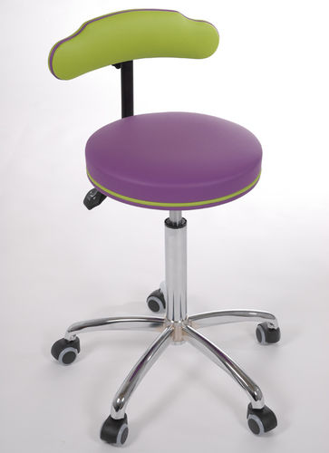 Dentalhocker - CAMARGUE  - MEUNIER CARUS MEDICAL - höhenverstellbar / auf Rollen / mit Rückenlehne