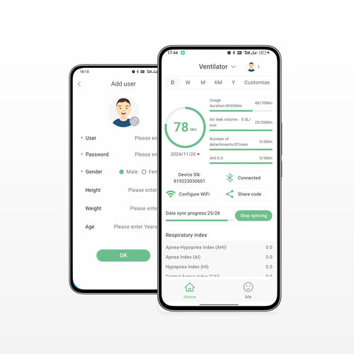 Mobile Applikation / Datenverwaltung - Hingmed Health App - Hingmed Medical - für Patientendatenverwaltung / Reporting / Monitoring