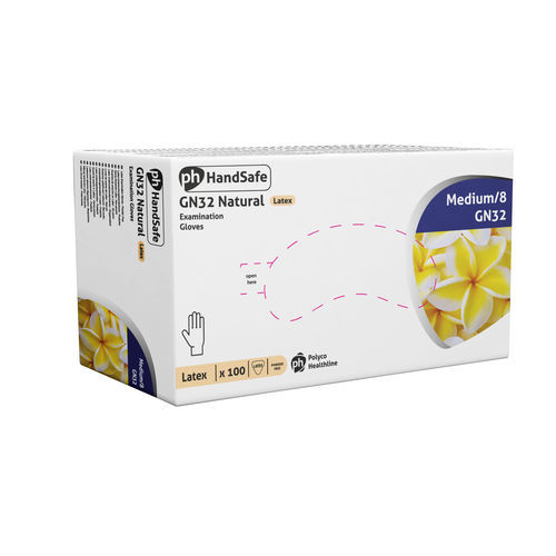 Latexhandschuh - GN32 - Polyco Healthline - medizinisch / puderfrei / unsteril