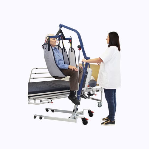 Elektrischer Patientenlifter - FLYERCOMPACT-PF - Nausicaa Medical - auf Rollen / Hub / zusammenklappbar