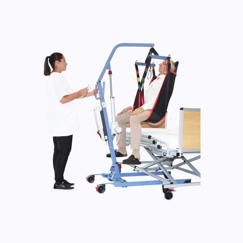 Elektrischer Patientenlifter - NAUSI-FLY - Nausicaa Medical - auf Rollen / Hub / Edelstahl