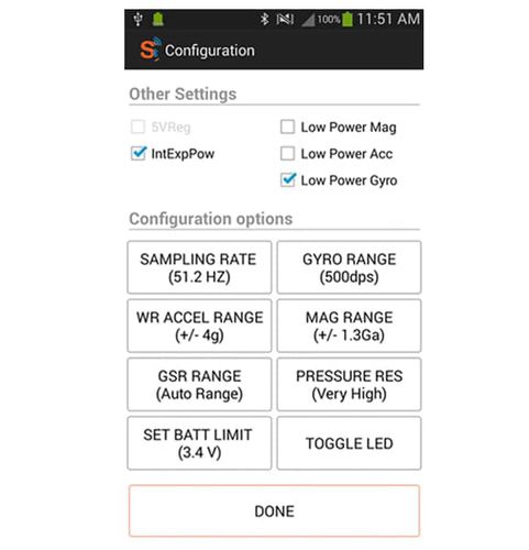 Android-Applikation / Erfassung - Shimmer Research - Android / für Smartphone