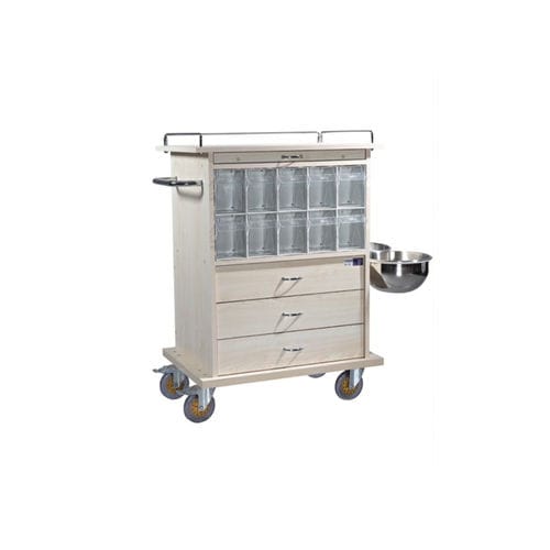 Medizinischer Wagen - TM-B 2023 - Turmed - Medikamente / Pflege / 3 Schubladen