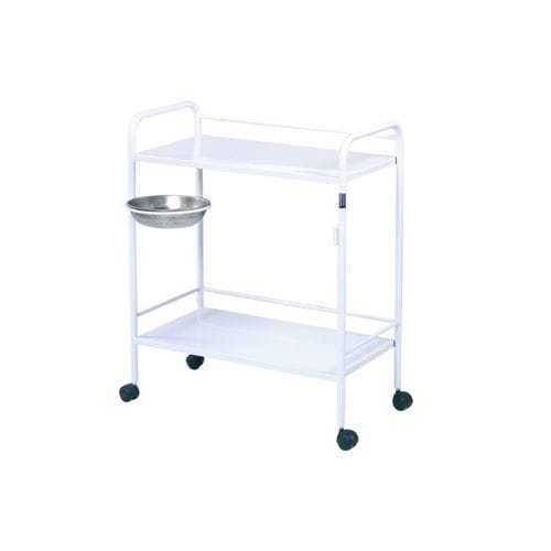 Medizinischer Wagen - TM-B 2010 - Turmed - für Verbandmaterial / Edelstahl / mit Regal