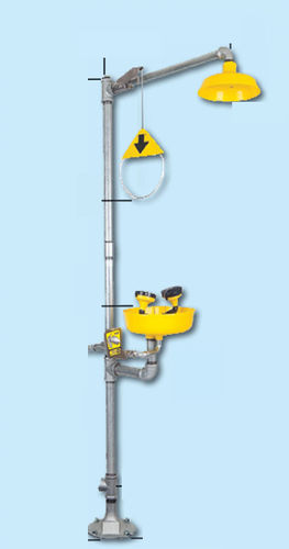 Erste-Hilfe-Augenspülung / mit Waschbecken - HEMCO - wandmontiert