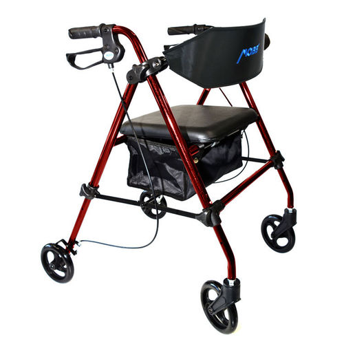 Rollator mit 4 Rädern - MHRL8ARE - Mobb+ Health Care - Aluminiumrahmen / mit Sitz