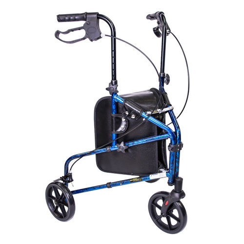 Rollator mit 3 Rädern - MH3RLBE - Mobb+ Health Care - Aluminiumrahmen / mit Sitz / höhenverstellbar