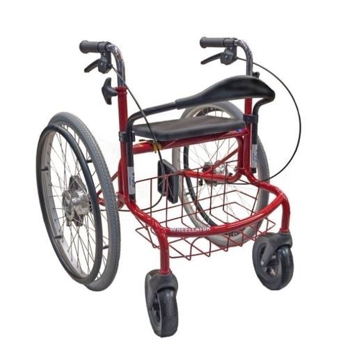 Rollator mit 4 Rädern - 500100PU - Tukimet Oy - Stahlrahmen / mit Sitz / mit Korb