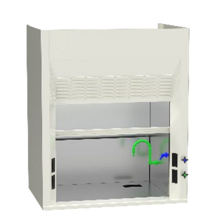Labor-Abzugshaube - Eliminator 600 - Air Master Systems Corporation - für die Manipulation von Radioisotopen / Tisch / Edelstahl