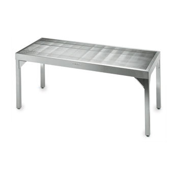 Tisch für Reinraum - CAP64PF - Clean Air Products - rechteckig / Edelstahl