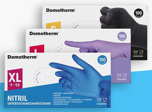 Nitrilhandschuh - PZN-17247638 M - Domotherm - ohne Latex / für Untersuchungen / hypoallergen