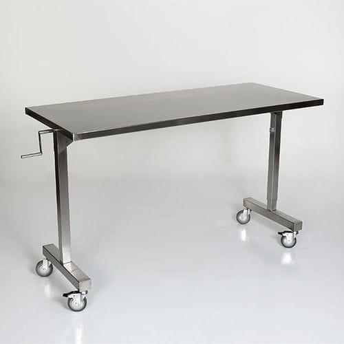 Arbeitstisch - MCM-53 series - Mid Central Medical - rechteckig / höhenverstellbar / auf Rollen
