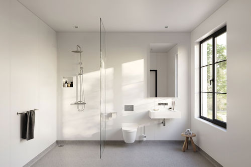Medizinische Wandverstärkung - Whiterock™ Recessed Shelf - ALTRO LTD - mit Verkleidungspaneelen