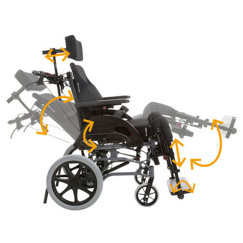 Passiver Rollstuhl - DYNAMIC CED - Alu Rehab - zur Nutzung im Freien / für den Innenbereich / schrägstellbar