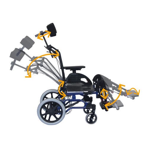 Passiver Rollstuhl - DYNAMIC BASE - Alu Rehab - zur Nutzung im Freien / für den Innenbereich / schrägstellbar