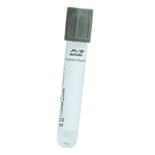 Zylinderförmiger Probenahmeröhrchen - IMPROVACUTER® 672020202, IMPROVACUTER® 673050202 - Improve Medical - für Probennahme / Kaliumoxalat / mit Natriumfluorid