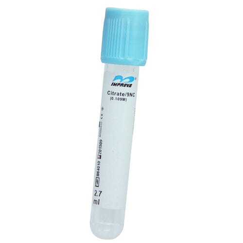 Zylinderförmiger Probenahmeröhrchen - IMPROVACUTER® 632180202, IMPROVACUTER® 633452202 - Improve Medical - für Probennahme / mit Natriumcitrat