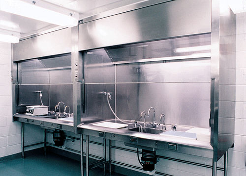Labor-Abzugshaube - Germfree - bodenstehend / Laminar-Flow / Edelstahl
