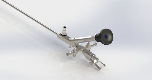 Gebogenes Nephroskop - NPSLM.01 - EMOS Technology - mit Arbeitskanal