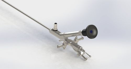 Nephroskop für Erwachsene - URSLL.01 - EMOS Technology - gebogen / mit Arbeitskanal