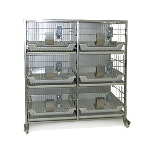 Tierkäfig für Tierversuche / für Kaninchen - R4200 - Plexx - modular / Edelstahl / autoklavierbar